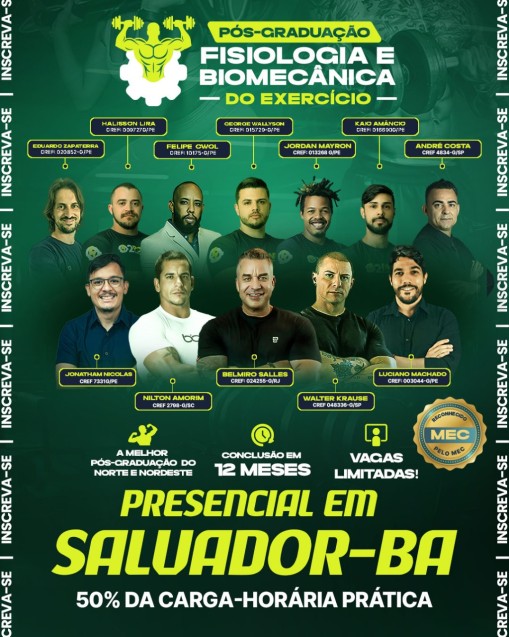 SALVADOR - Ps-Graduao em Biomecnica e Fisiologia do exerccio